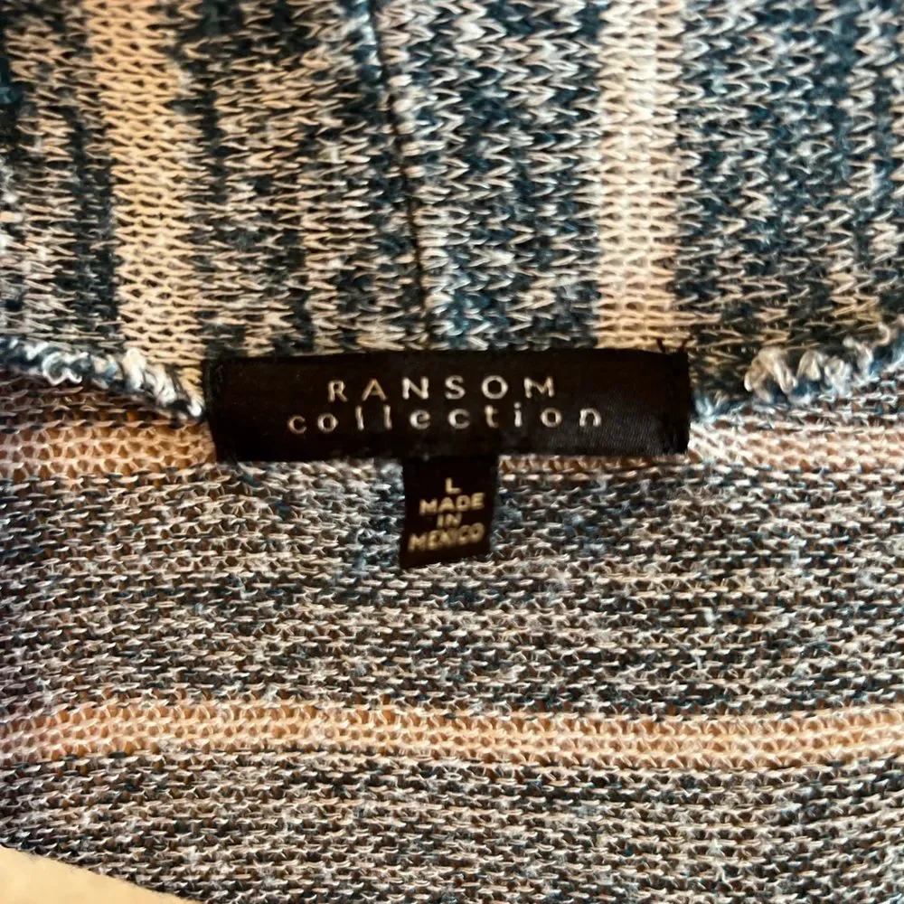 Ransom Charcoal and White Knit Cardigan